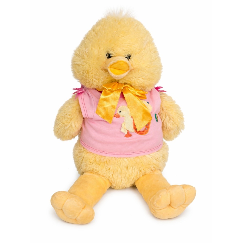 Build a Bear Workshop Lucky Duck Retired Vintage 18" Wearing T Shirt Easter Gift